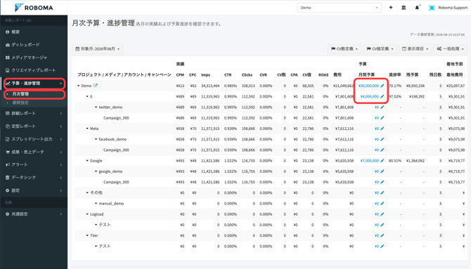 予算管理_月次管理入力画面