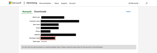 Microsoft_開発者トークン画面2
